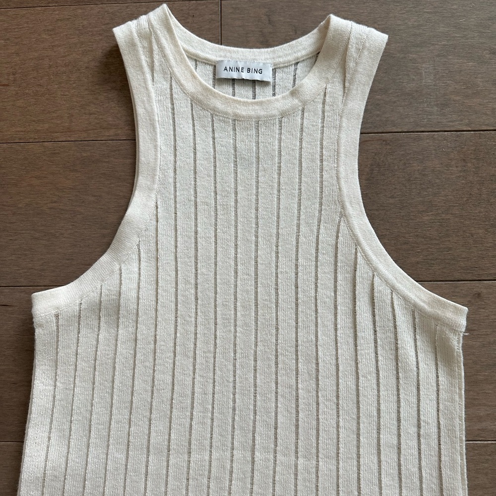 Anine Bing Noel Ribbed Tank Top - Picture 2 of 5